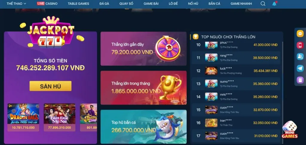 Các trò chơi đa dạng tại 789b nhà cái